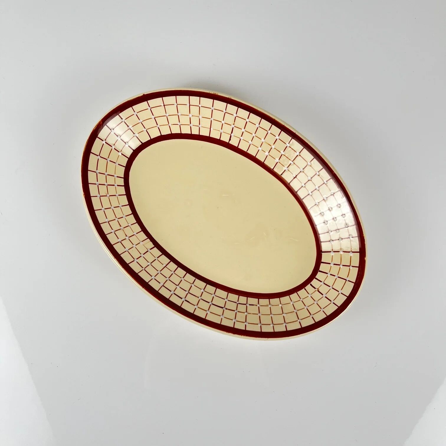 Longchamp "Colmar" model duo of dishes, geometric pattern 1930