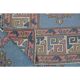 Vintage Turkish hand-knotted wool cotton blue area rug 170x259