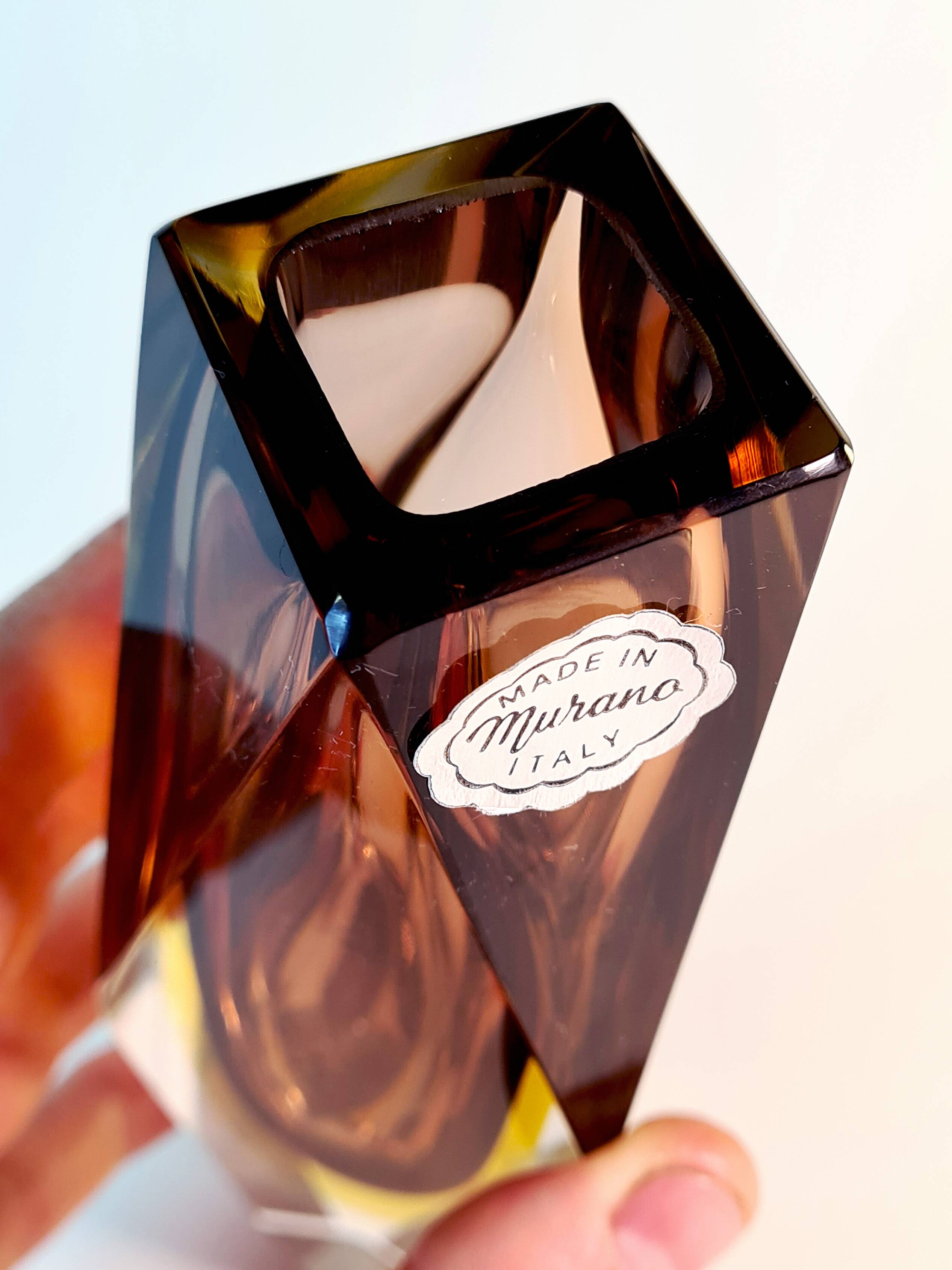 Sommerso Murano Three-Layer Vase – 1970s