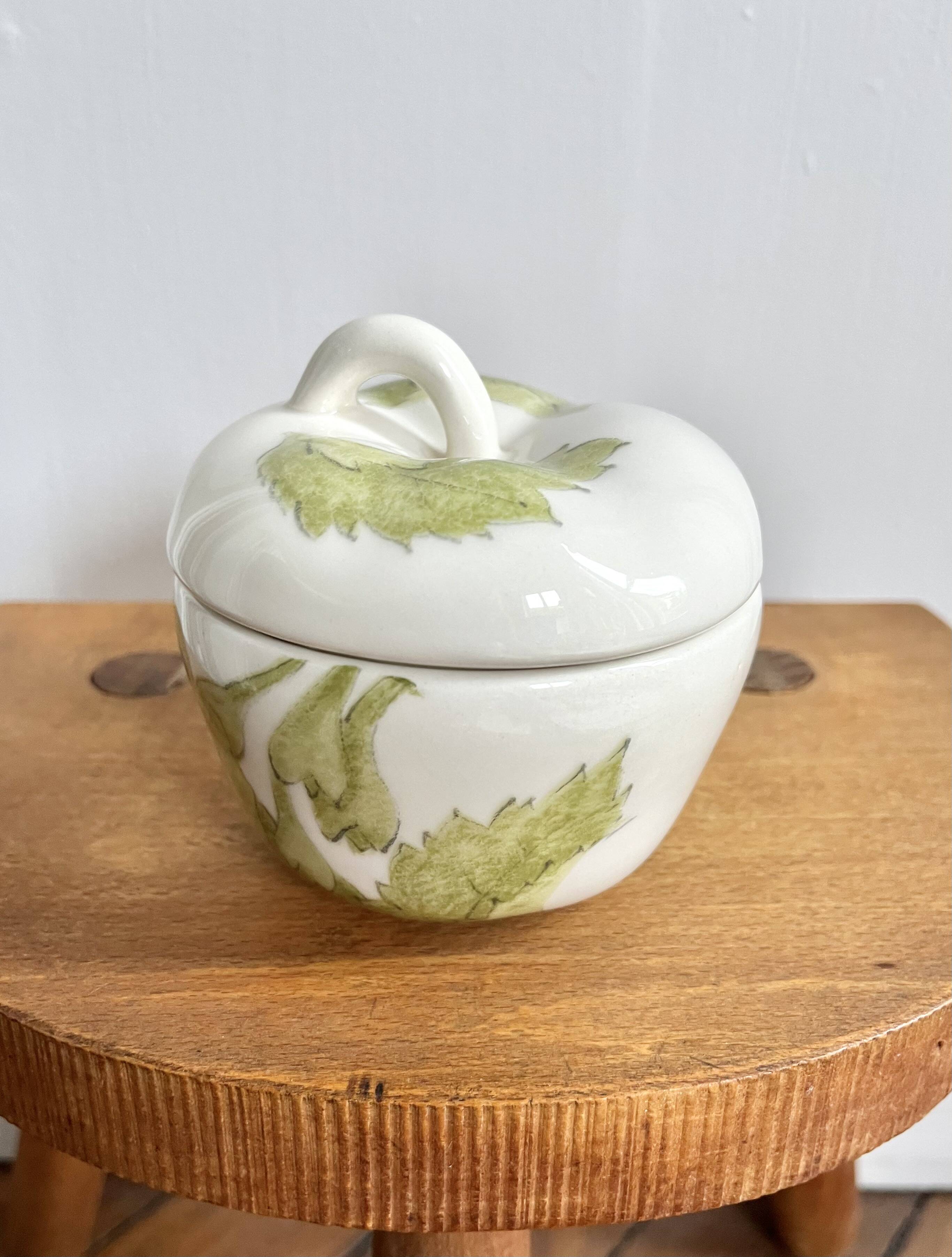 Sucrier confiturier forme pomme vintage