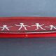 Large red ceramic dish