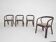 Set of 4 Manou dining chairs with leather seating, The Netherlands 1970's