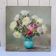 Oil on canvas Bouquet of roses signed Robert