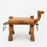 Vintage camel saddle stool, 1960s