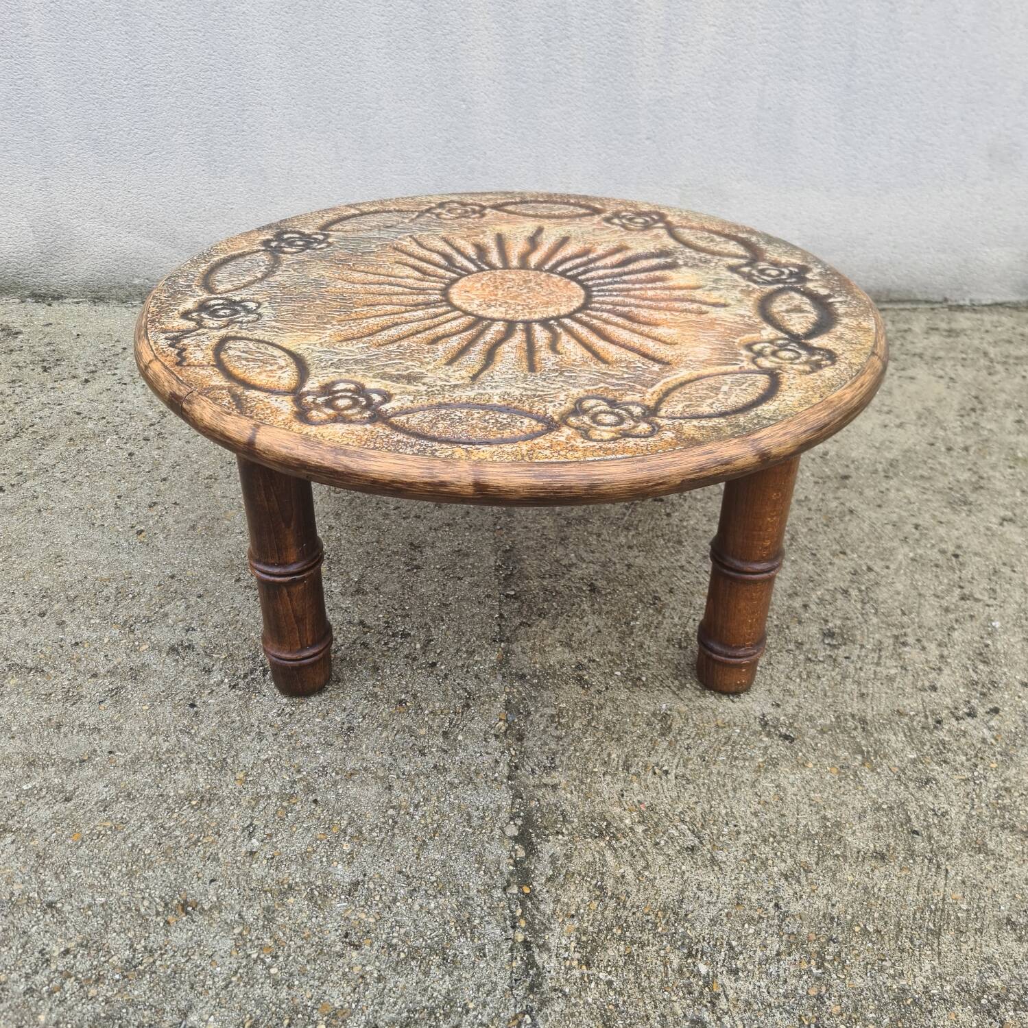 Table basse Céramique Vallauris François Chaty 1960