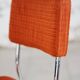 Chaise vintage velours orange, 1970