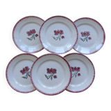 6 vintage flat plates from Badonviller 200825