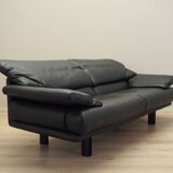 Canapé en cuir Alanda, design italien, années 1980, fabricant : B&B Italia, desig