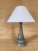 Ceramic lamp Design 90, fabric cable, cotton shade