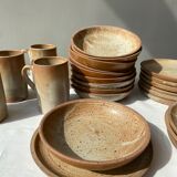 Lot of 10 large sandstone plates