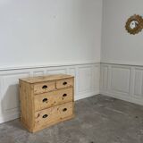 Petit meuble de métier format commode en pin 1940