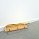 Wall coat rack with brass and leather vintage