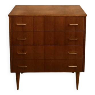 Scandinavian wooden chest of drawers from the 1960s.