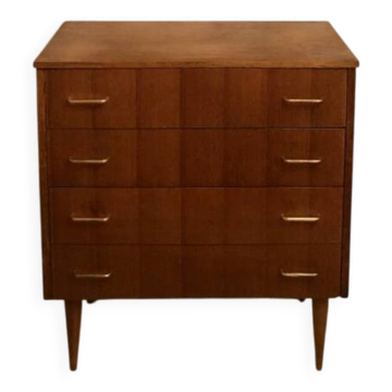 Scandinavian wooden chest of drawers from the 1960s.