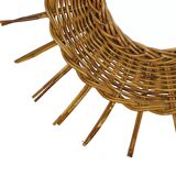 Mirror in rattan vintage 44cm