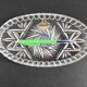 Bohemian crystal oval dish 22.5 x 12 cm