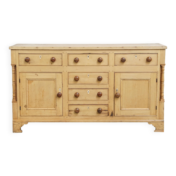 Buffet/comptoir anglais ancien du début du XIXe siècle en bois de pin