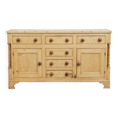 Antique English Sideboard/ Counter from the Early 19th Century in Pine Wood