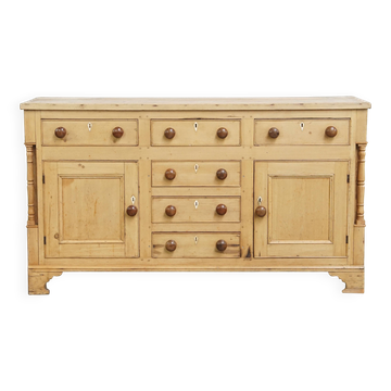 Antique English Sideboard/ Counter from the Early 19th Century in Pine Wood