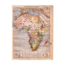 Lithographie carte générale de l’Afrique 1897