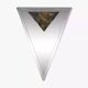 Beveled and triangular art deco mirror 59 x 76 cm