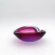 Pocket Glass Murano Flavio Poli Sommerso Fuchsia Blue 17cm