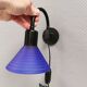 A set of wall lamps with blue glass shades from Danske Design-Light, 1980s.