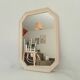 Vintage octagonal white lacquered mirror