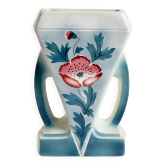 Small Art-Deco vase in glazed ceramic
