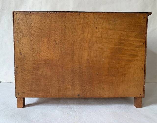 Small old wooden haberdashery chest of drawers, 3 drawers