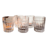 Set of 5 Val Saint Lambert whiskey glasses