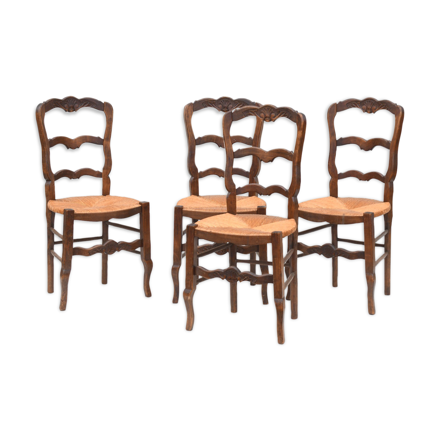 Suite of 4 mulched chairs