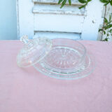 Round glass table butter maker