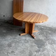 Extendable dining table in solid pine, Scandinavia, 1970s