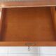 Wooden desk, leather top, extensions