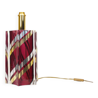 Large Italian lucite table lamp by Romeo Rega