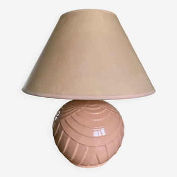 Lampe boule céramique rose vintage