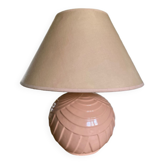 Lampe boule céramique rose vintage