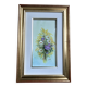 Watercolor under glass "Bouquet of Flowers", Italy