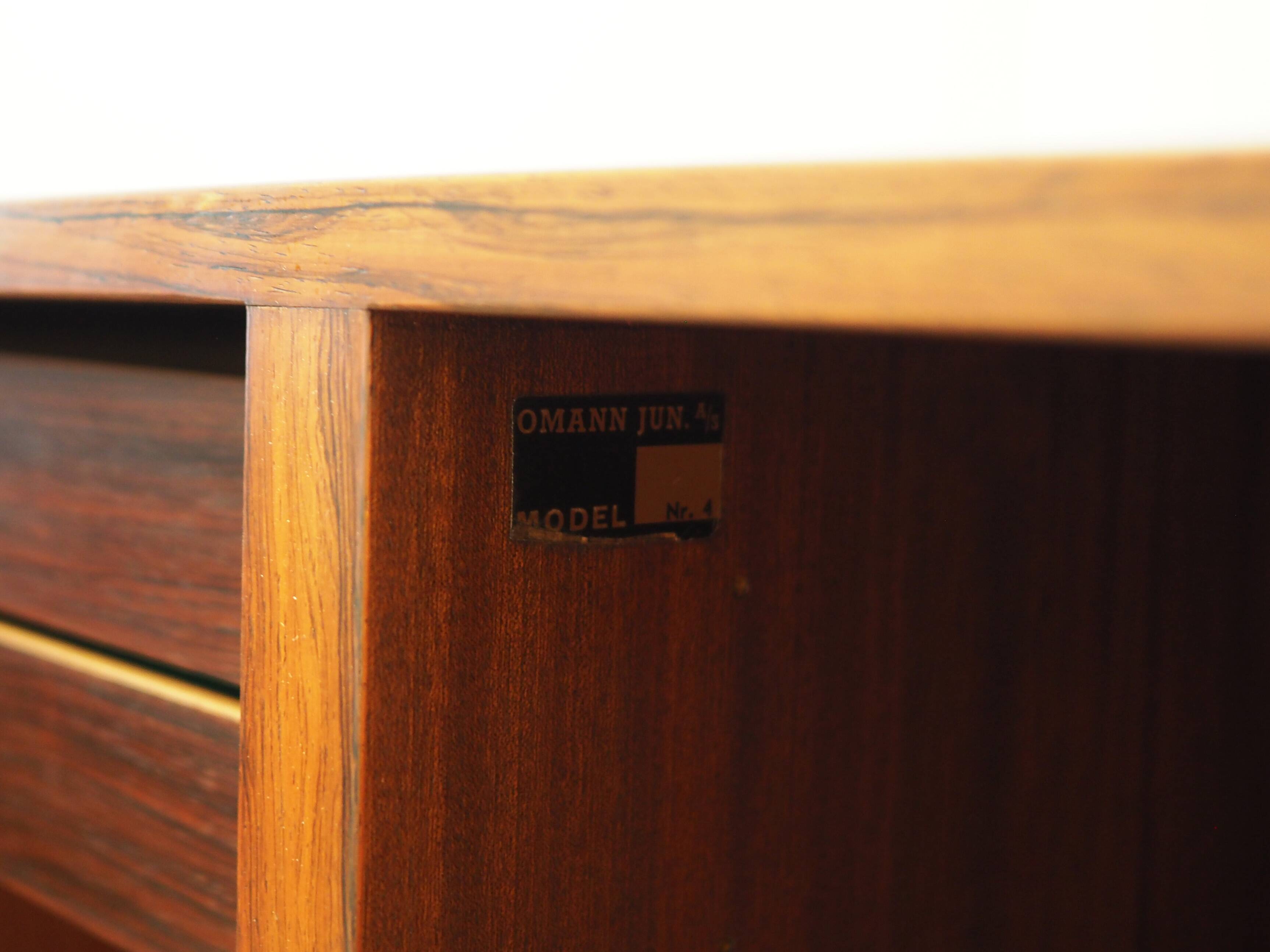 Rosewood cabinet, Danish design, 1970s, manufactured by Omann Jun