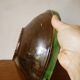 Green ceramic salad bowl