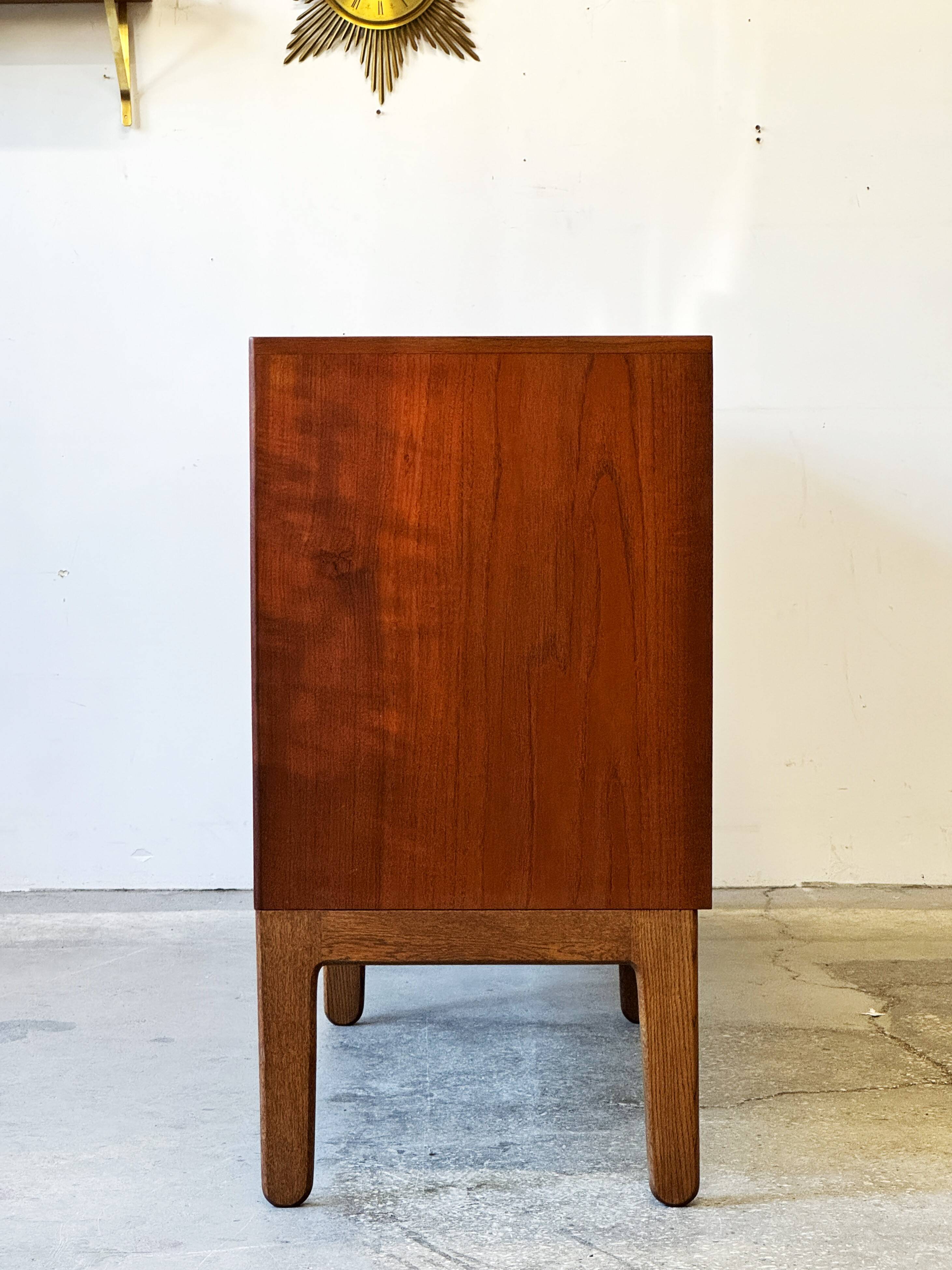 Teak Lowboard Chest of Drawers, Denmark 1960s/1970s, Mid-C, Vintage