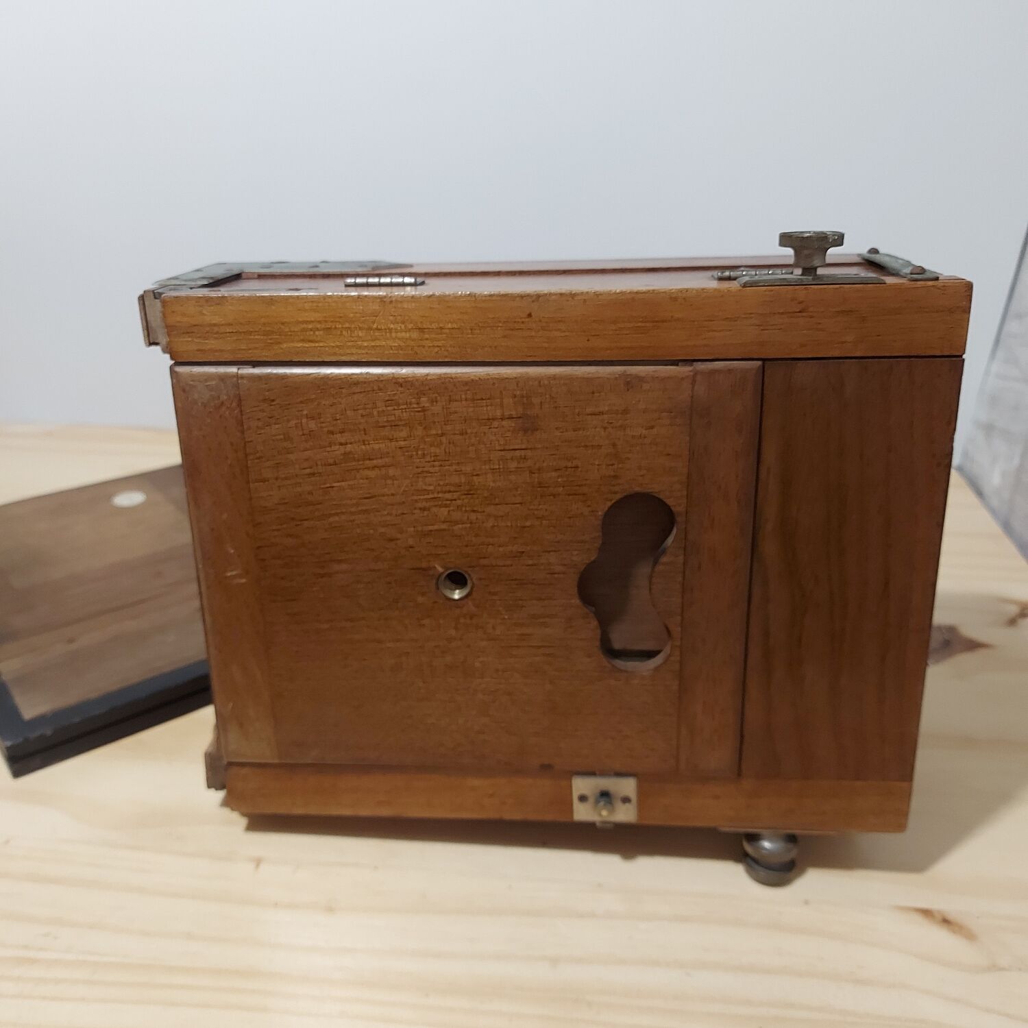Chambre photographique bois et laiton