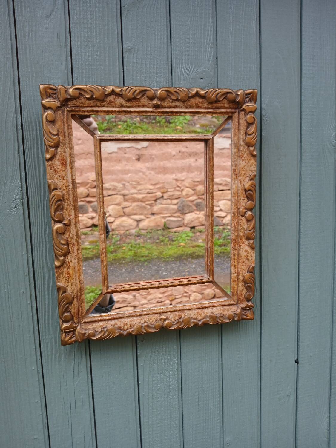 Antique beveled mirror
