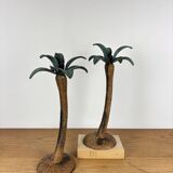 Pair of palm tree candlesticks