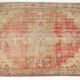 Red Oushak Vintage Carpet