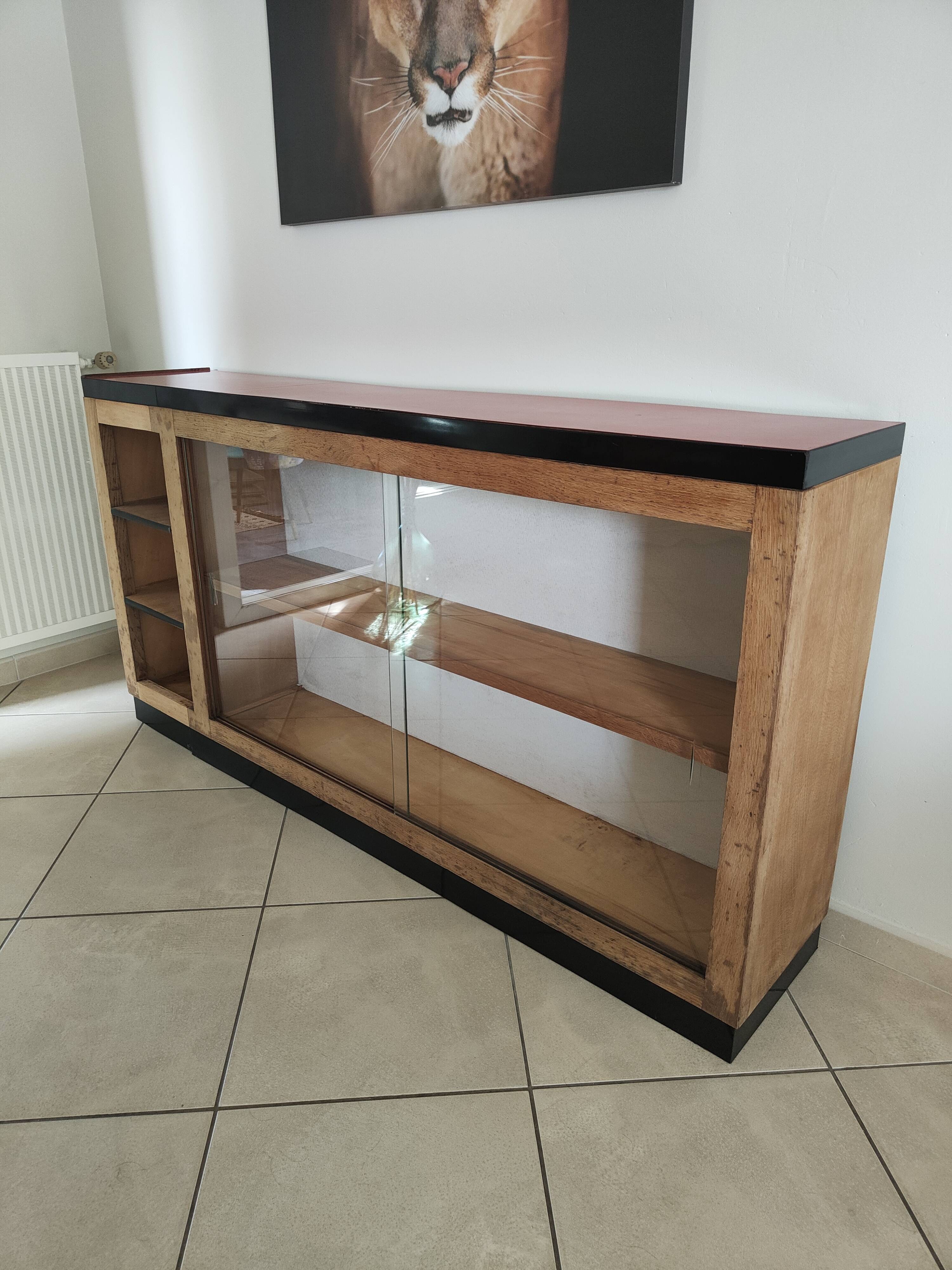 Solid wood cobbler's display case