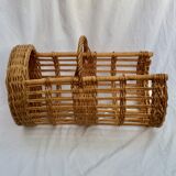 Old baker's basket with size portage handle: height -80cm- diameter -47cm-