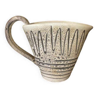 Jean austruys vallauris pitcher 1960s ceramic granite grey tones