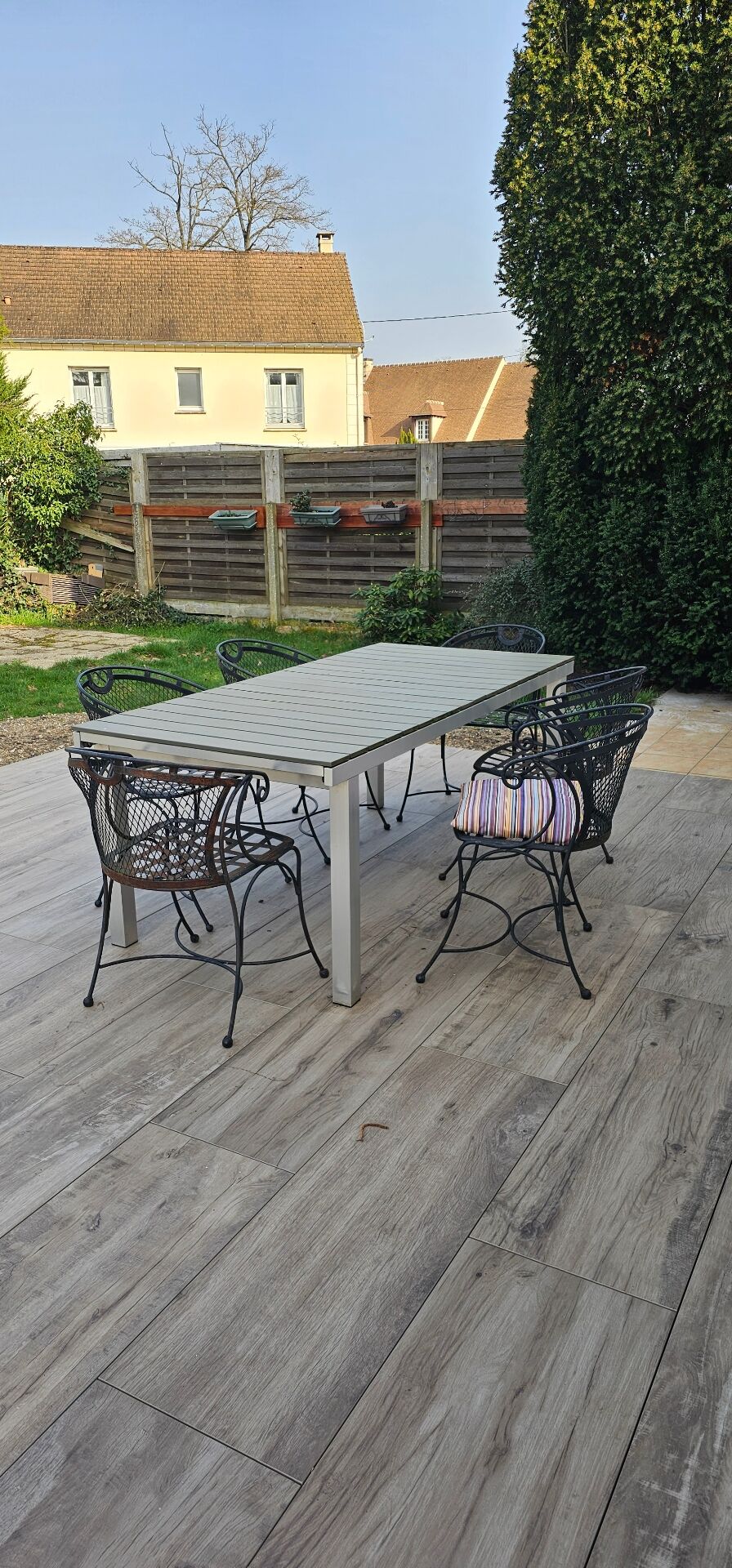 6 fauteuils jardin fer forgé